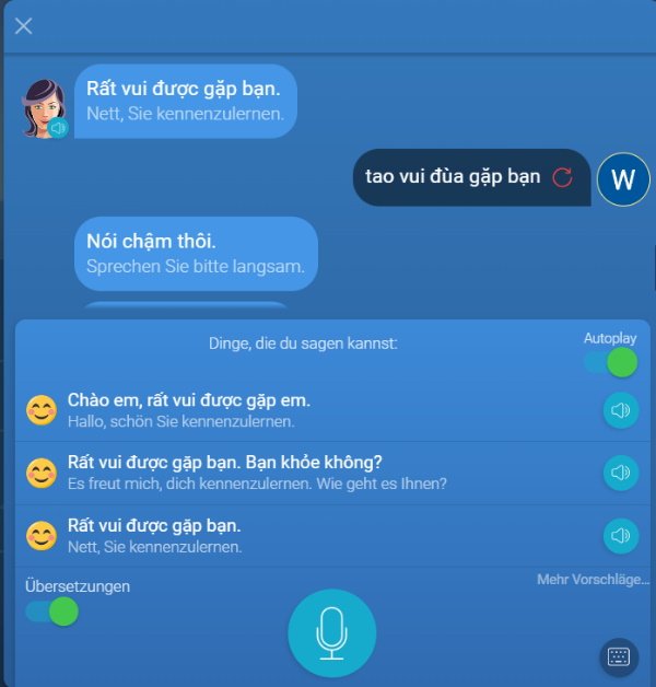 Chatbot Mondly Vietnamesisch