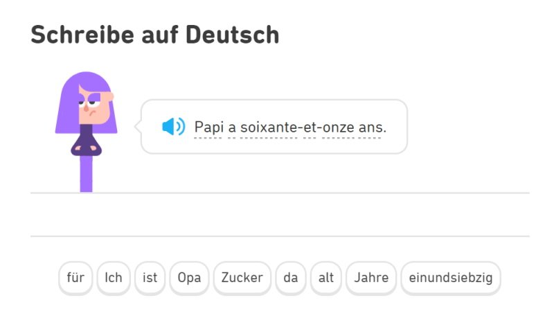 Duolingo Übungen